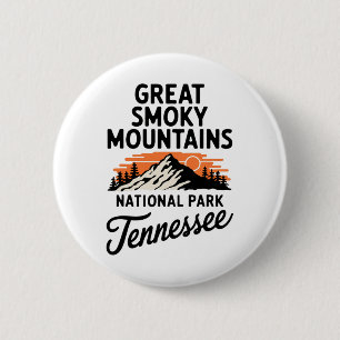 Hiking Camping Great Smoky Mountains National Park 2 Inch Round Button