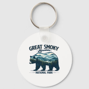 Hiking Camping Great Smoky Mountains National Park Keychain