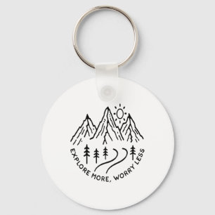 Hiking Camping Mountain Travel Adventure - Vanlife Keychain