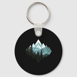 Hiking Camping Mountains Nature Trekking Hiking Gi Keychain
