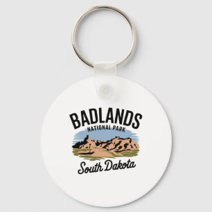 Hiking Camping Scenic South Dakota Badlands Nation Keychain