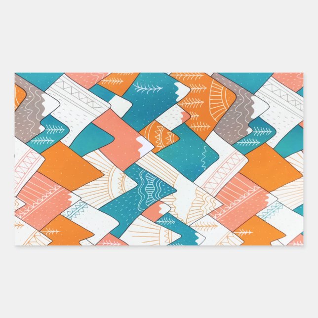 Hiking Camping World Travel Mountain Peaks Sticker (Front)