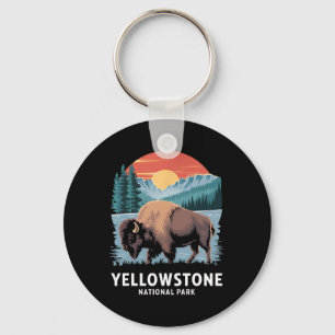 Hiking Camping Yellowstone National Park Wildlife Keychain