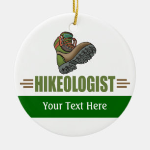 Hiking Ceramic Ornament