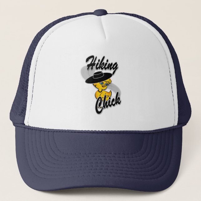 Hiking Chick #4 Trucker Hat (Front)