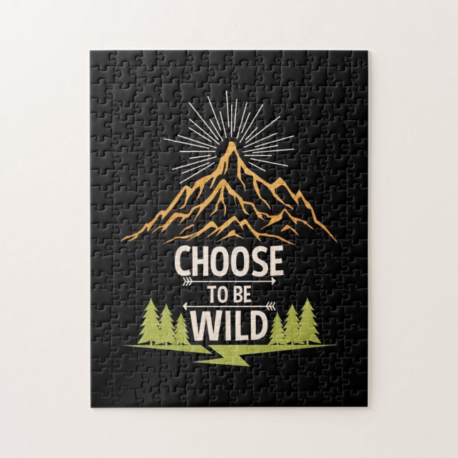 Hiking Choose To Be Wild Jigsaw Puzzle (Vertical)