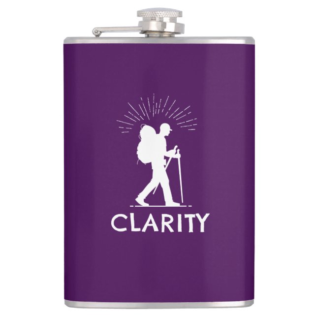 Hiking Clarity Hip Flask (Front)