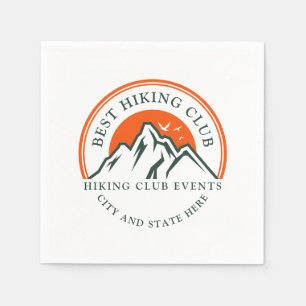 Hiking Club Logo Custom Business Employees Napkin