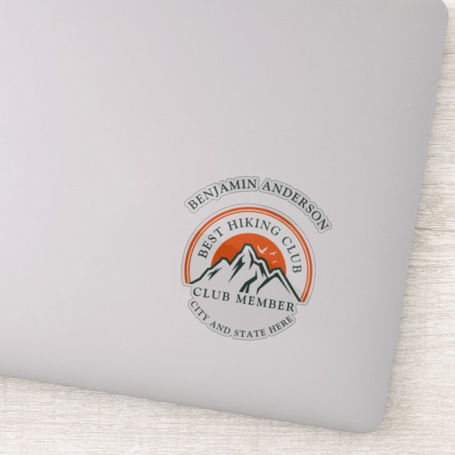 Hiking Club Logo Members and Employee Staff Name (Detail)