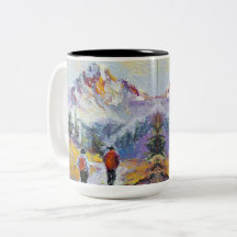 Hiking – Colorado Mountains Painting – Mugs & Cups