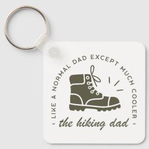 Hiking dad funny hiker father keychain