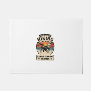 Hiking Dandie Dinmont Terrier Dog Mountain Sunset Doormat