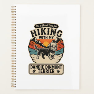 Hiking Dandie Dinmont Terrier Dog Mountain Sunset Planner