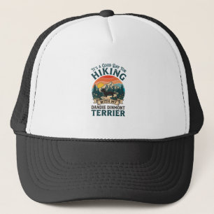Hiking Dandie Dinmont Terrier Dog Mountains Sunset Trucker Hat