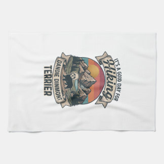 Hiking Dandie Dinmont Terrier Mountain Dog Kitchen Towel