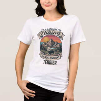 Hiking Dandie Dinmont Terrier Mountain Dog Tri-Blend Shirt