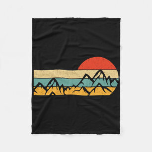 Hiking Design Men Forest Retro Outdoors Mountain H Fleece Blanket