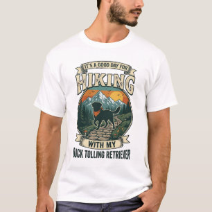 Hiking Duck Tolling Retriever Dog Bandana Mountain T-Shirt