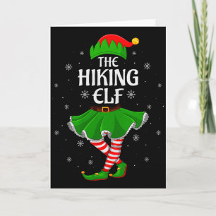 Hiking Elf Christmas Family Girls Women Elf Squad  Card