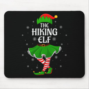 Hiking Elf Christmas Family Girls Women Elf Squad Mouse Pad