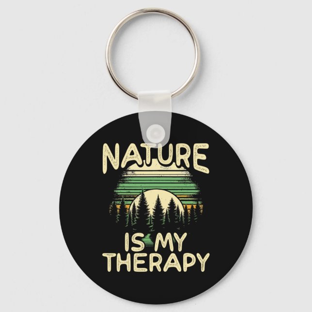 Hiking Explore Wilderness Wanderlust National Park Keychain (Front)