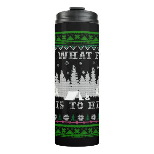 hiking fun Ugly Christmas Thermal Tumbler