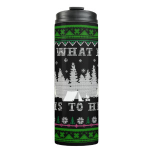 hiking fun Ugly Christmas Thermal Tumbler