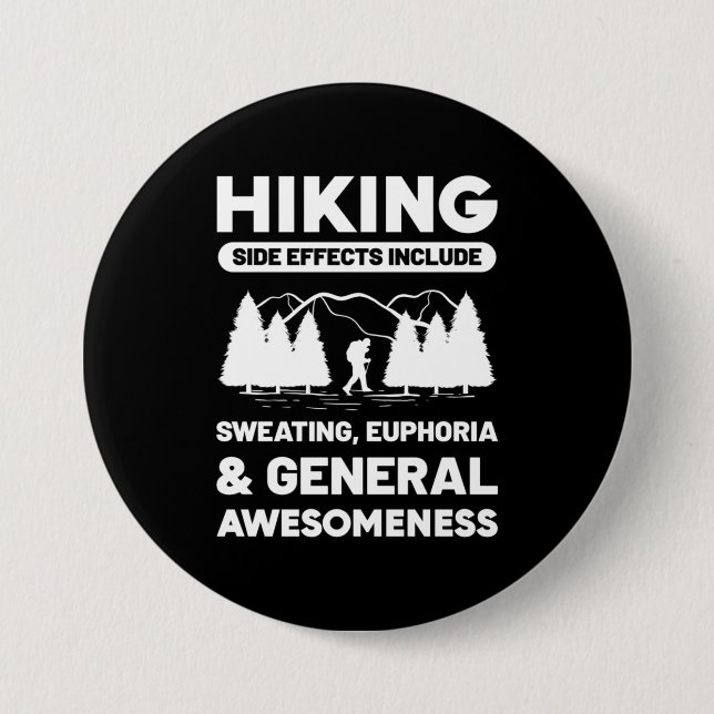 Hiking General Awesomeness 3 Inch Round Button (Front)