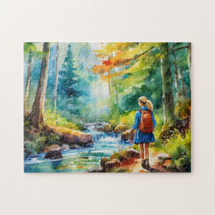 Hiking Girl Jigsaw Puzzle
