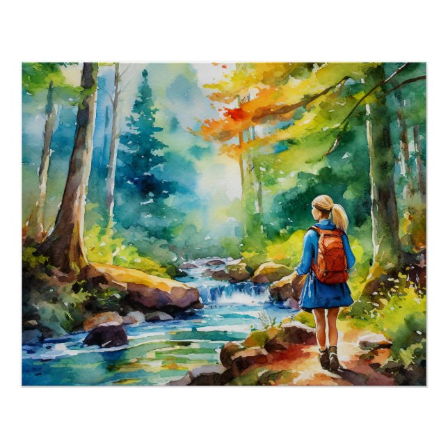 Hiking Girl Poster (Front)