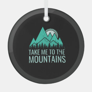 Hiking Glass Ornament
