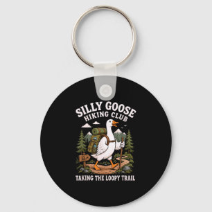 Hiking goose funny hiker humour hike men women keychain