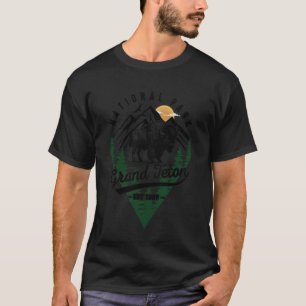 Hiking Grand Teton National Park Buffalo Cows Biso T-Shirt