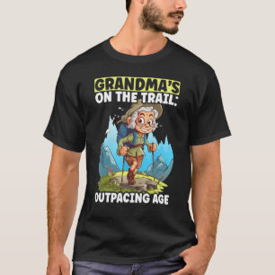 Hiking Grandma Mountain Climbing Hiker Grandmother T-Shirt