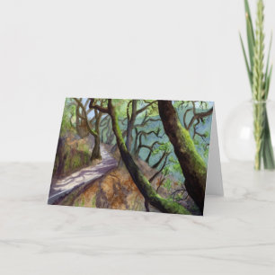 Hiking, greeting card