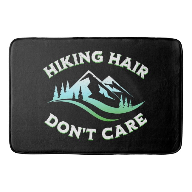 Hiking Hair Don't Care Bath Mat (Front)