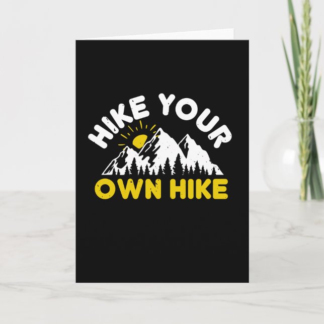 Hiking - Hike Your Own Hike Card (Front)