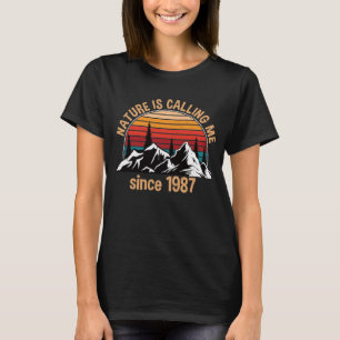 Hiking Hiker Birthday 1987 Funny Gift T-Shirt