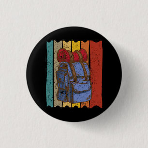 Hiking - Hiking Backpack Retro 1 Inch Round Button