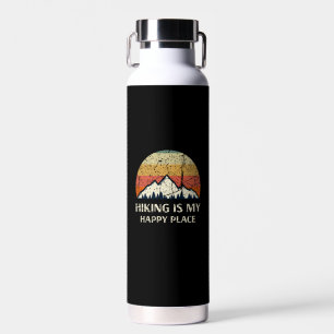 Hiking - Hiking Is My Happy Place Water Bottle