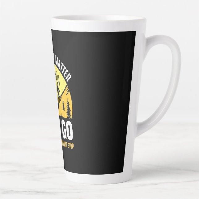 Hiking How Slowly You Go Latte Mug (Right)