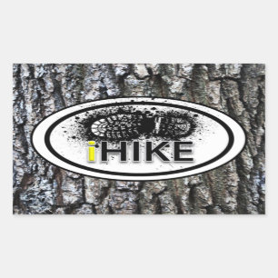 Hiking "iHIKE" Boot Print Tag Stickers