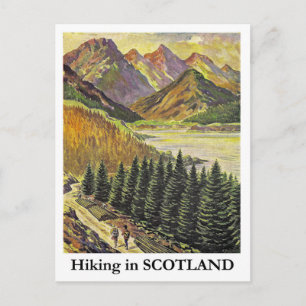 Hiking in Scotland Postcard