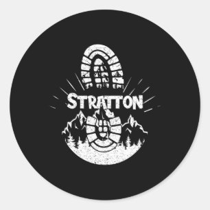 Hiking In Stratton Usa Vacation Ski Classic Round Sticker