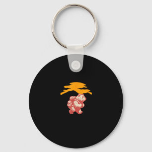 Hiking Is Just Walking With Snacks Funny Bear Hiki Keychain