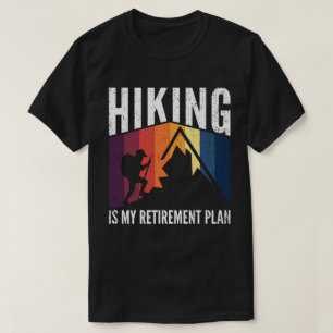 Hiking Is My Retirement Plan Vintage Sunset T-Shirt