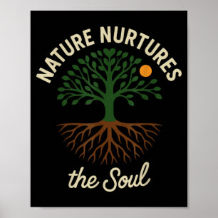 Hiking is therapy funny outdoor nature trail poster