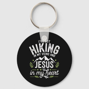 Hiking Jesus Christ Religion Christian Hiker Chris Keychain