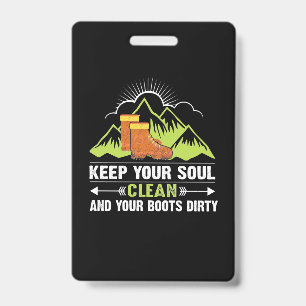 Hiking Keep Your Soul Clean Badge