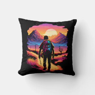 Hiking Landscape Throw Pillow